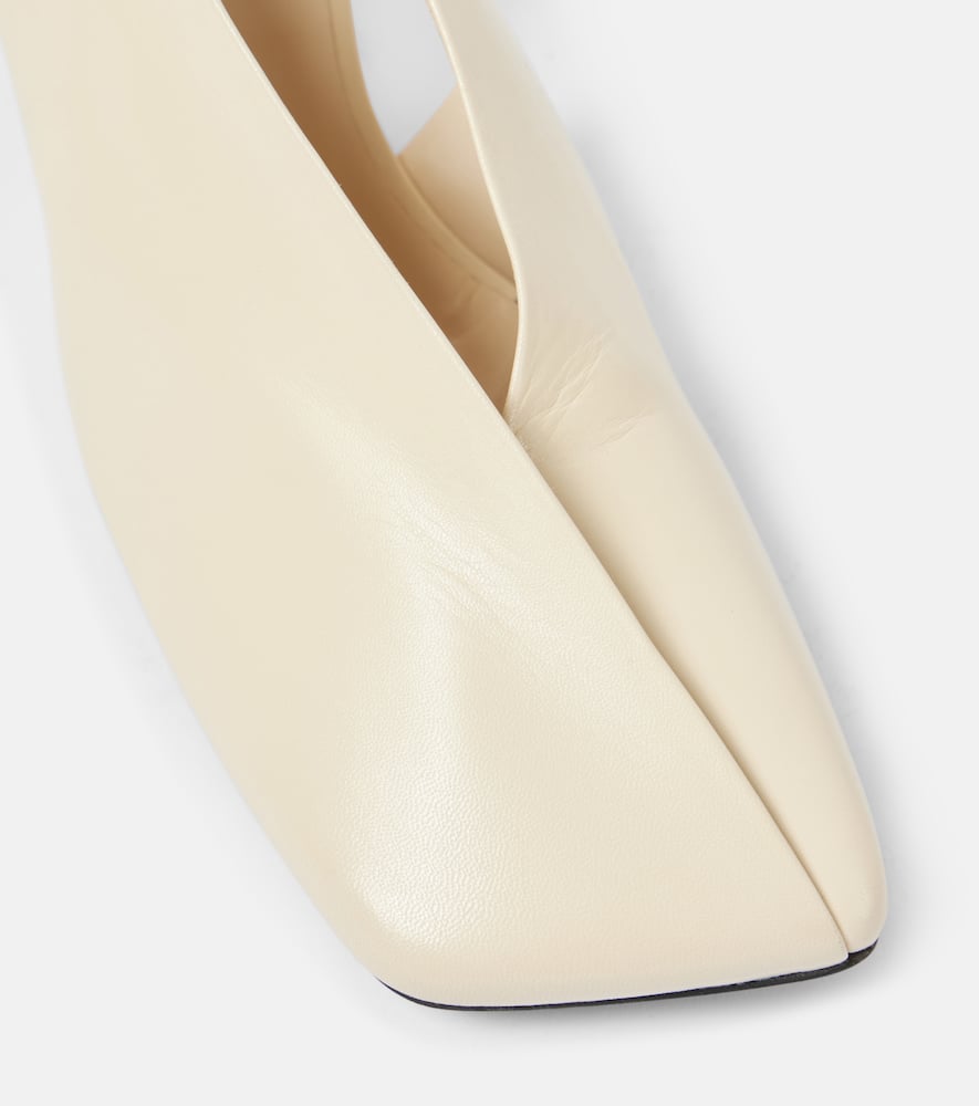 Jil Sander Leather slingback pumps