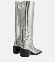 Jil Sander Metallic leather knee-high boots