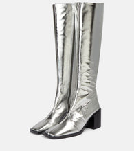 Jil Sander Metallic leather knee-high boots