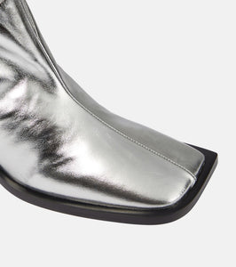 Jil Sander Metallic leather knee-high boots