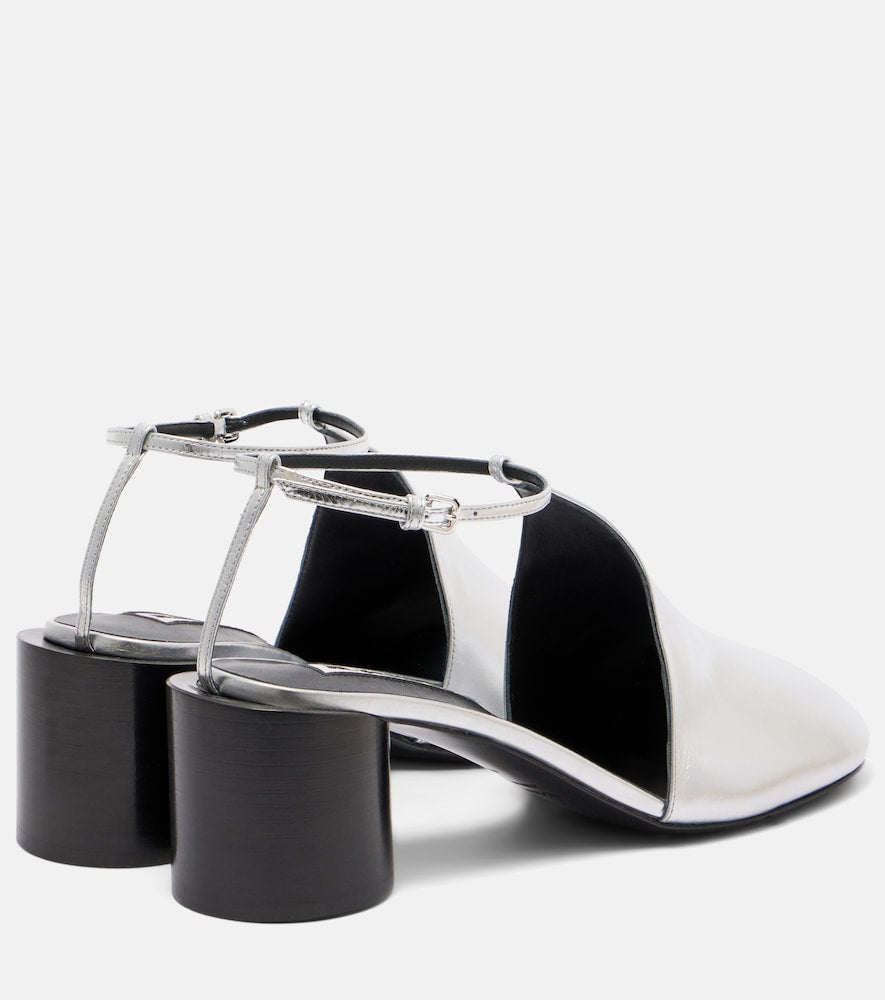 Jil Sander Metallic leather pumps