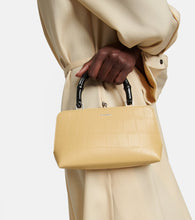Jil Sander Mini croc-embossed leather crossbody bag