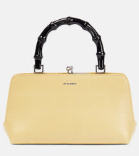 Jil Sander Mini croc-embossed leather crossbody bag