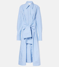 Jil Sander Pinstripe cotton shirt dress. Jil Sander 细条纹棉质衬衫裙
