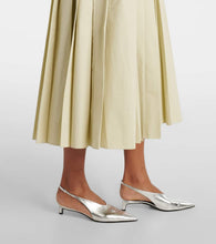 Jil Sander Pleated cotton poplin midi dress