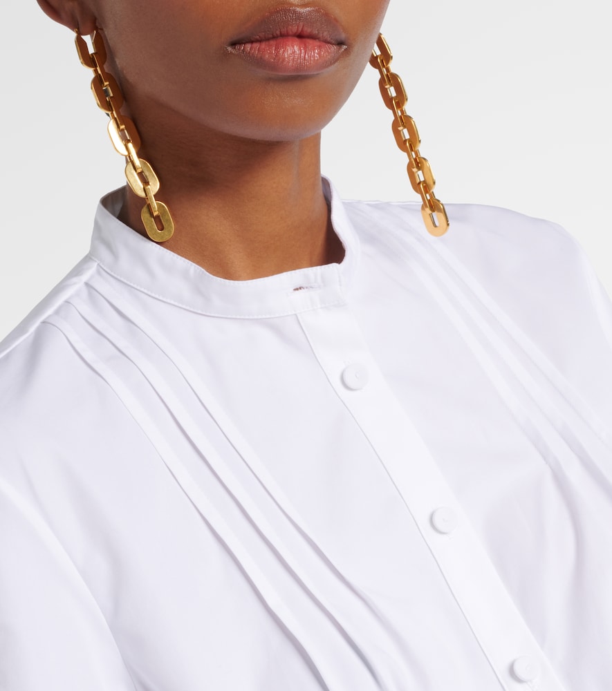 Jil Sander Pleated cotton shirt dress