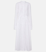 Jil Sander Pleated cotton shirt dress. Jil Sander 褶裥棉质衬衫裙