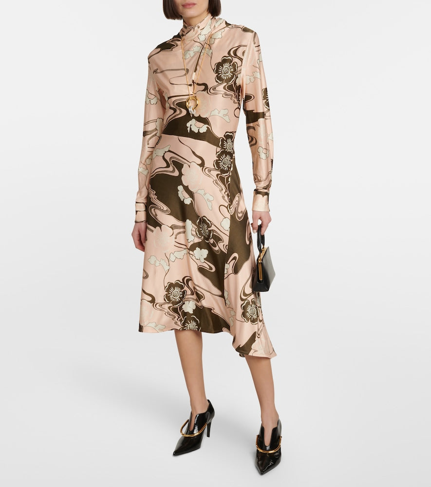 Jil Sander Printed midi dress