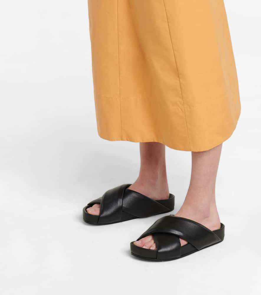 Jil Sander Quilted leather sandals