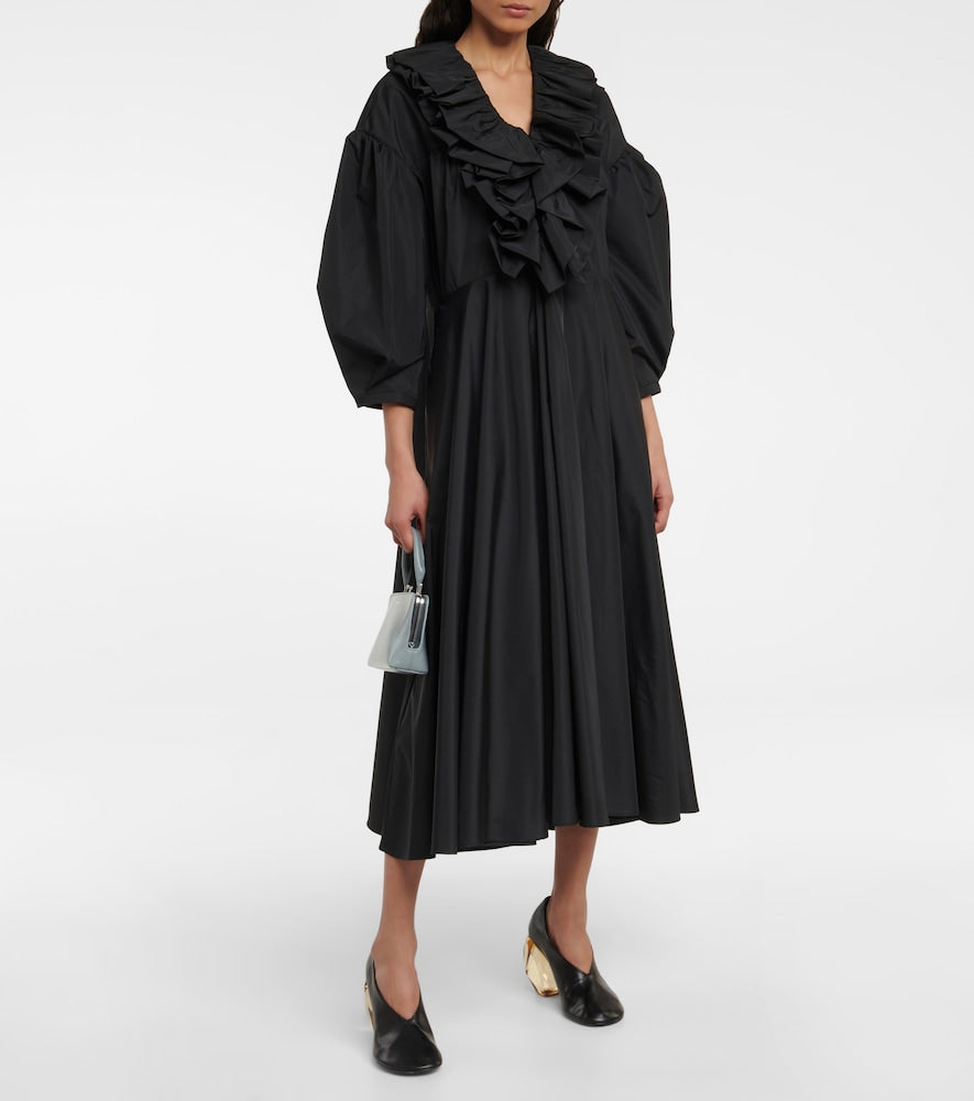Jil Sander Ruffle-trimmed midi dress