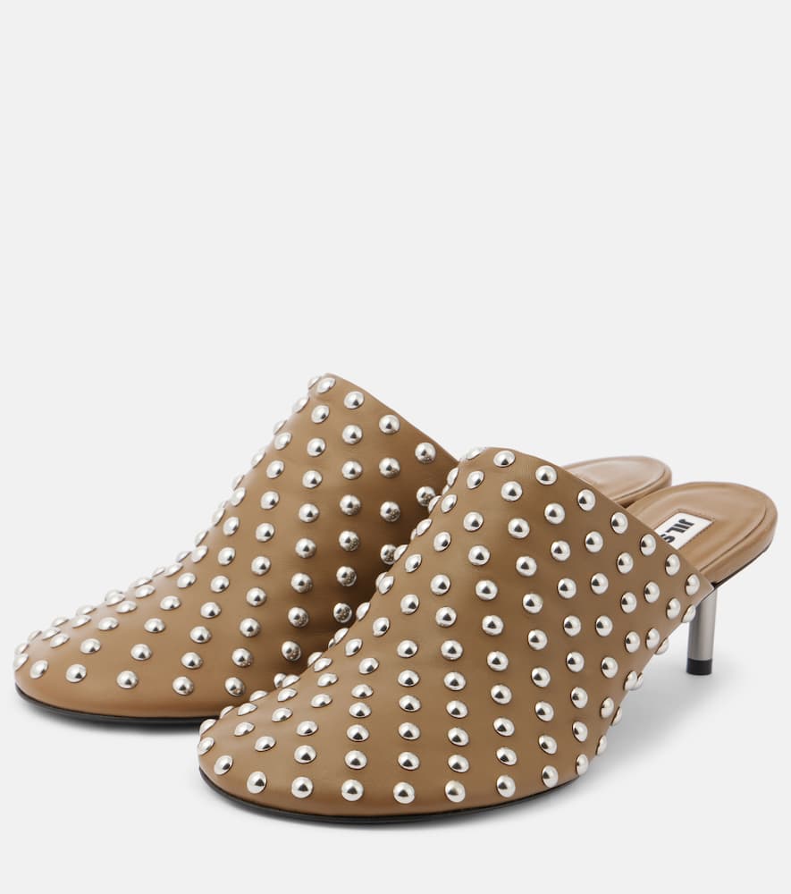 Jil Sander Studded leather mules