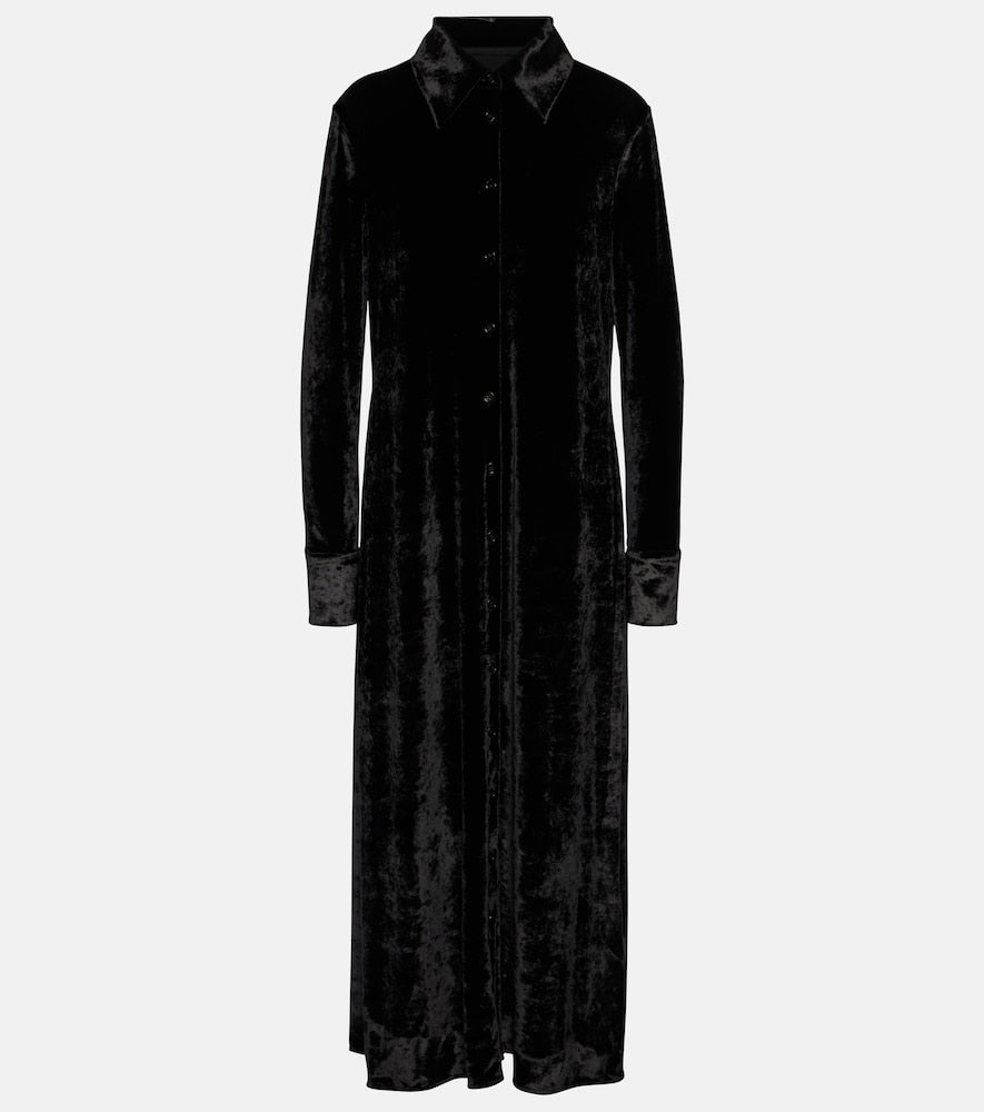 Jil Sander Velvet shirt dress. Jil Sander 丝绒衬衫裙