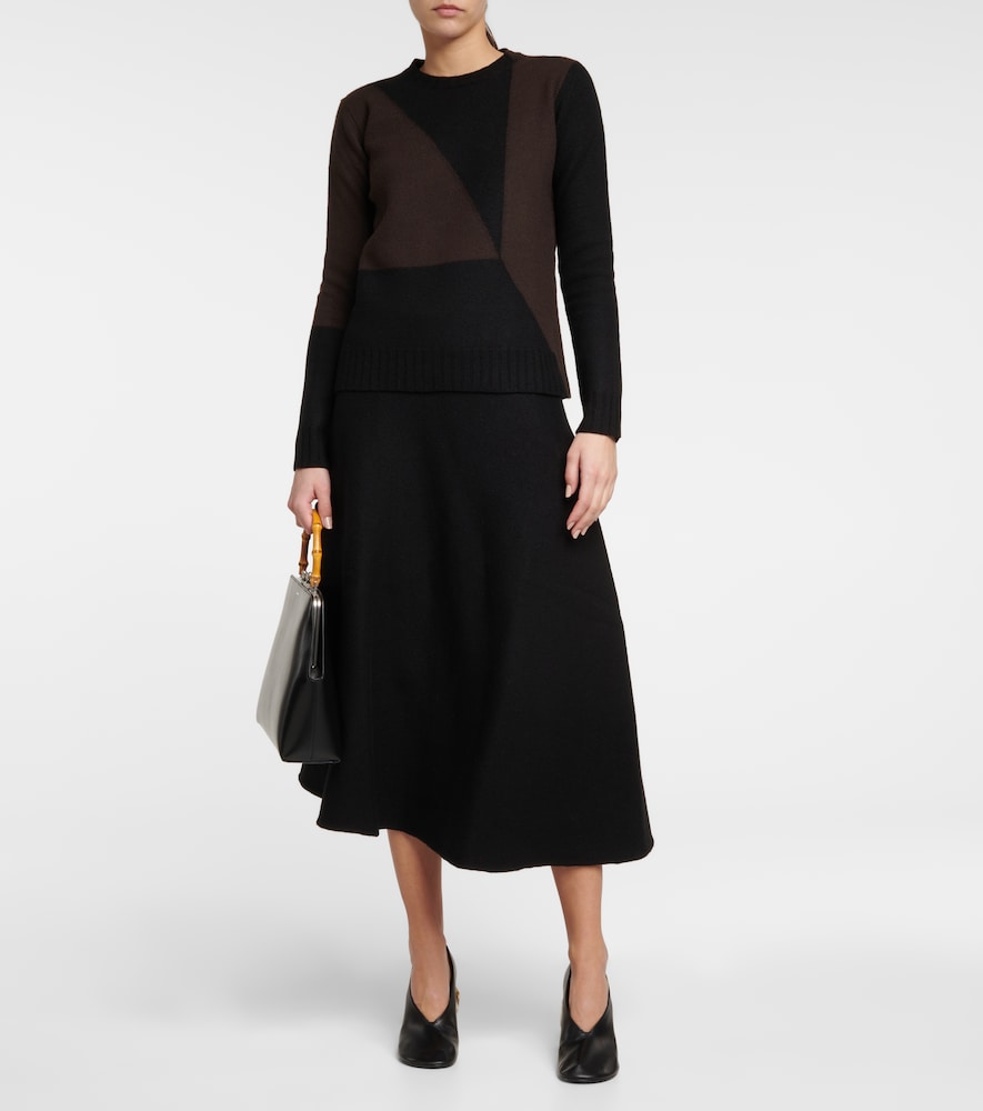 Jil Sander Virgin wool midi skirt