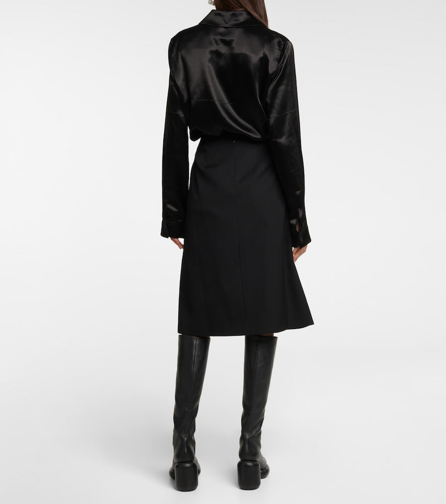 Jil Sander Virgin wool midi skirt