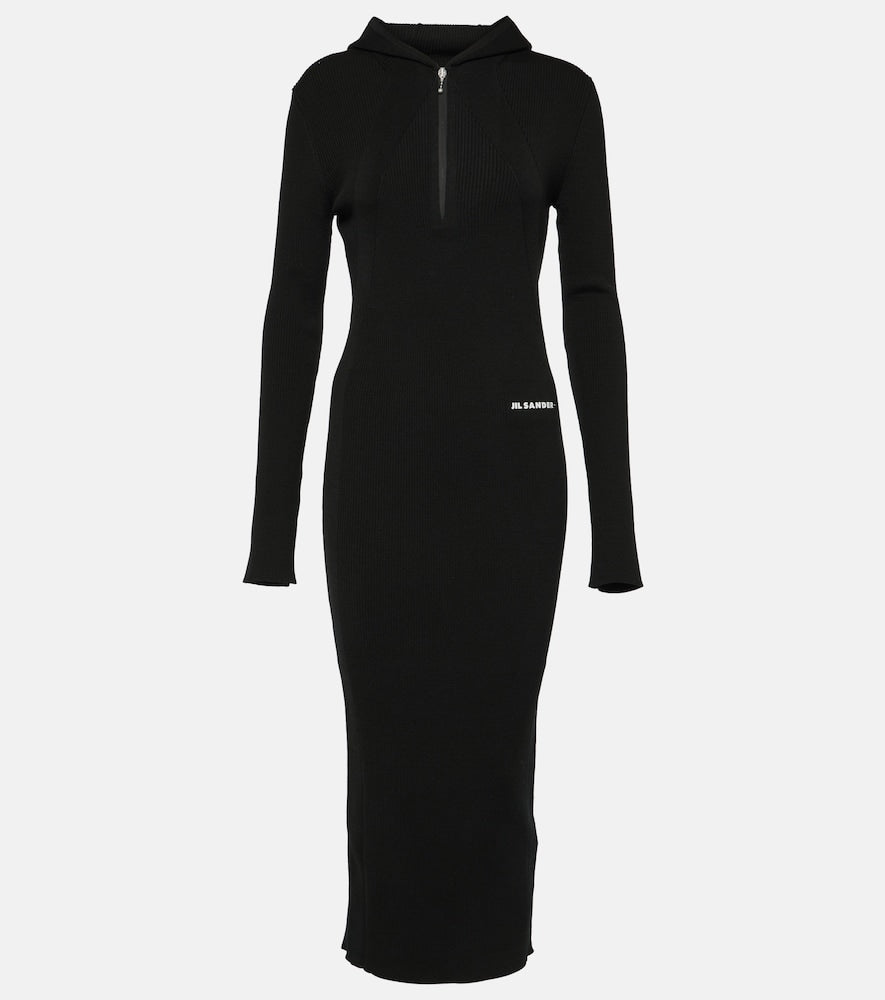 Jil Sander Wool-blend midi dress. Jil Sander 羊毛混纺中长连衣裙