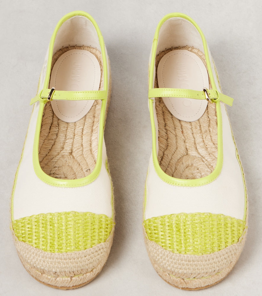 Jimmy Choo Aciel leather-trimmed canvas espadrilles