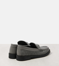 Jimmy Choo Addie leather-trimmed felt loafers