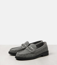 Jimmy Choo Addie leather-trimmed felt loafers
