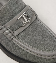 Jimmy Choo Addie leather-trimmed felt loafers