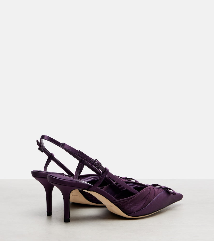 Jimmy Choo Afia 65 satin slingback pumps