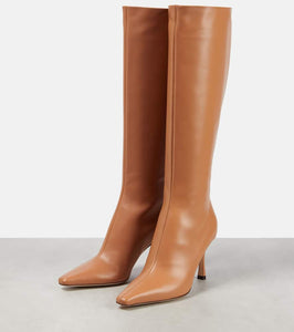 Jimmy Choo Agathe 85 leather knee-high boots