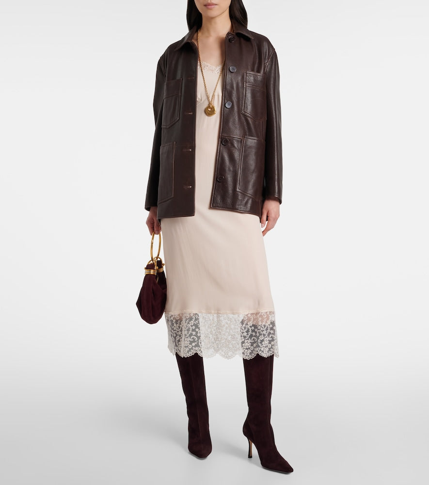 Jimmy Choo Agathe 85 suede knee-high boots