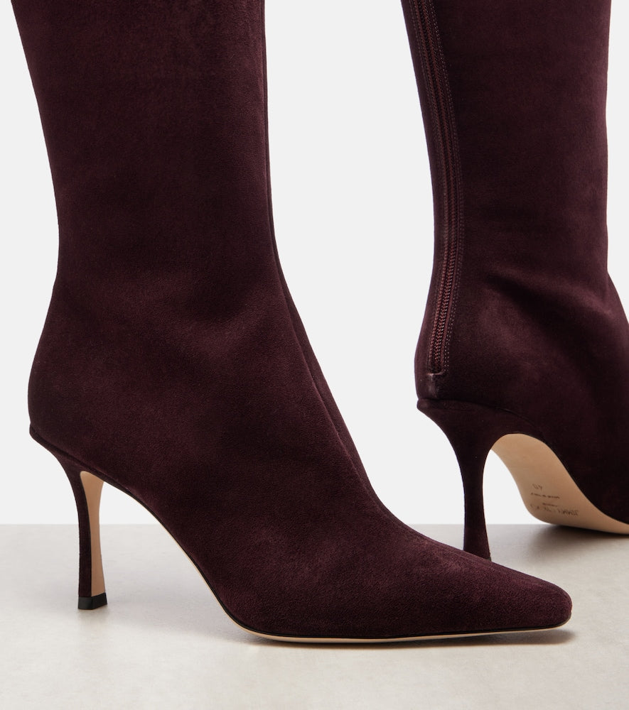 Jimmy Choo Agathe 85 suede knee-high boots