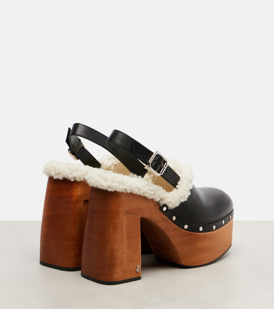 Jimmy Choo Alida 135 leather platform clogs