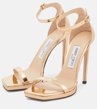Jimmy Choo Alva metallic leather sandals