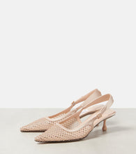 Jimmy Choo Amel 50 embellished mesh slingback pumps