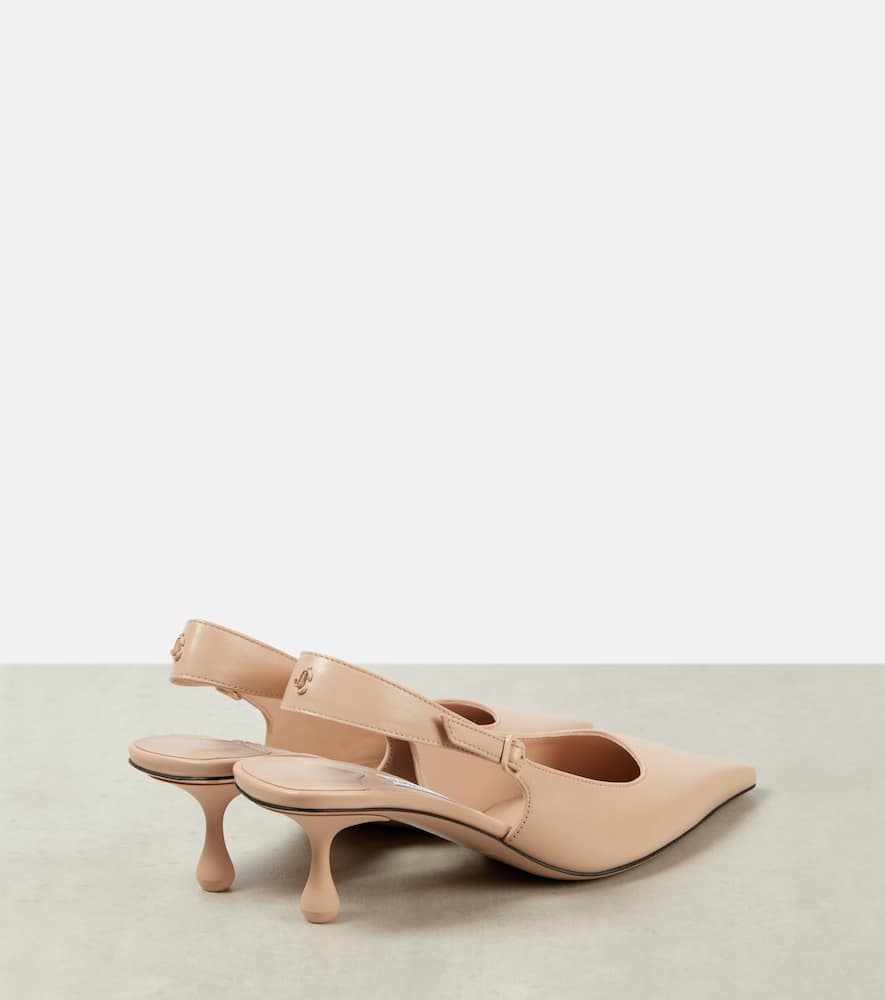 Jimmy Choo Amel 50 leather slingback pumps