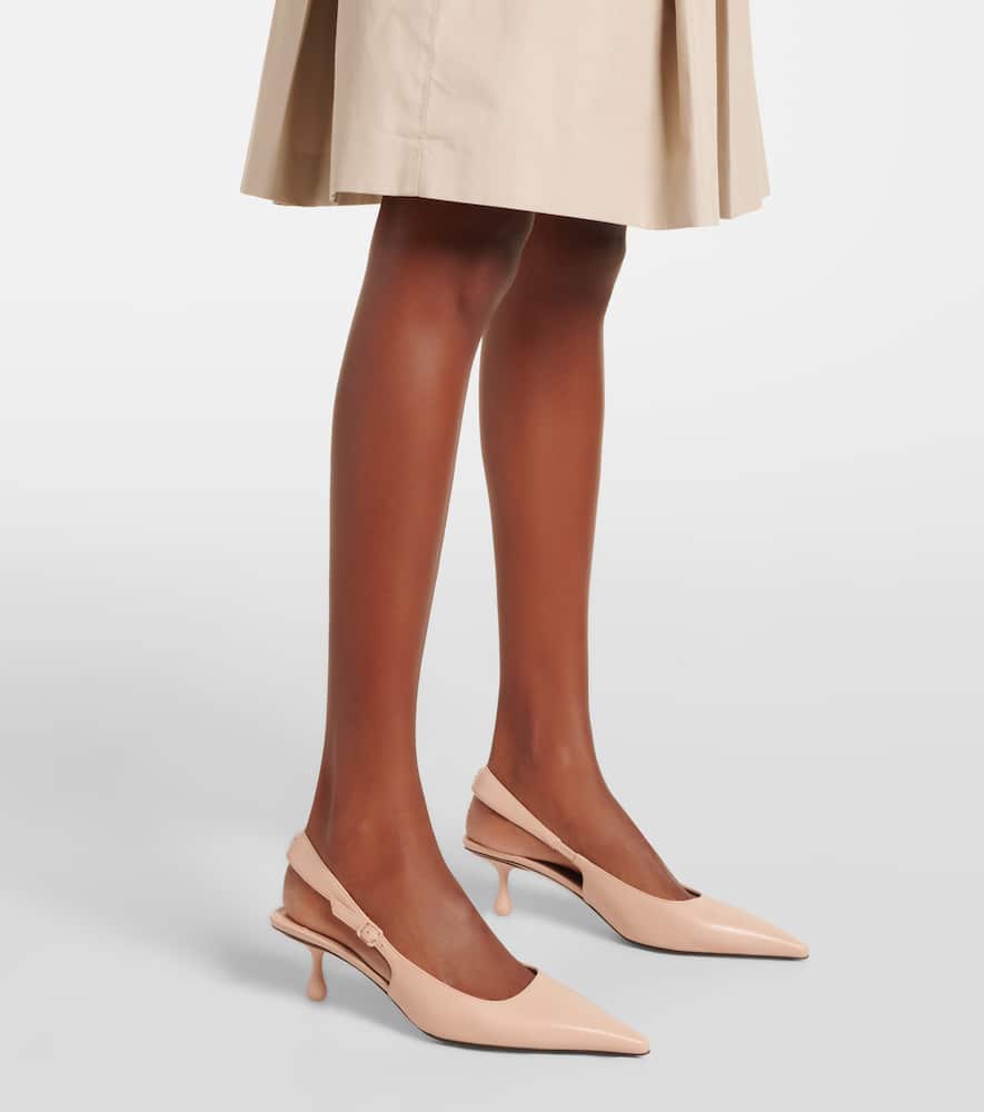 Jimmy Choo Amel 50 leather slingback pumps