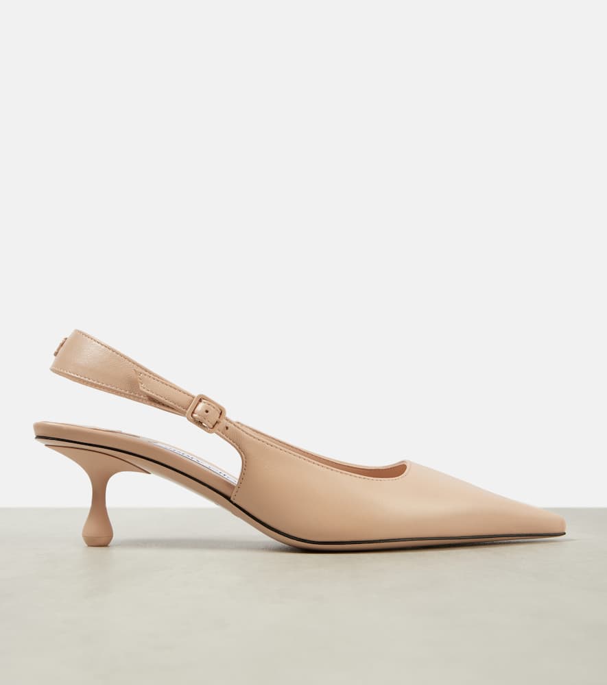 Jimmy Choo Amel 50 leather slingback pumps