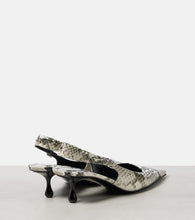 Jimmy Choo Amel 50 snake-effect leather slingback pumps