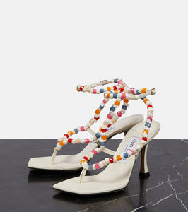 Jimmy Choo Amiral 90 embellished leather sandals