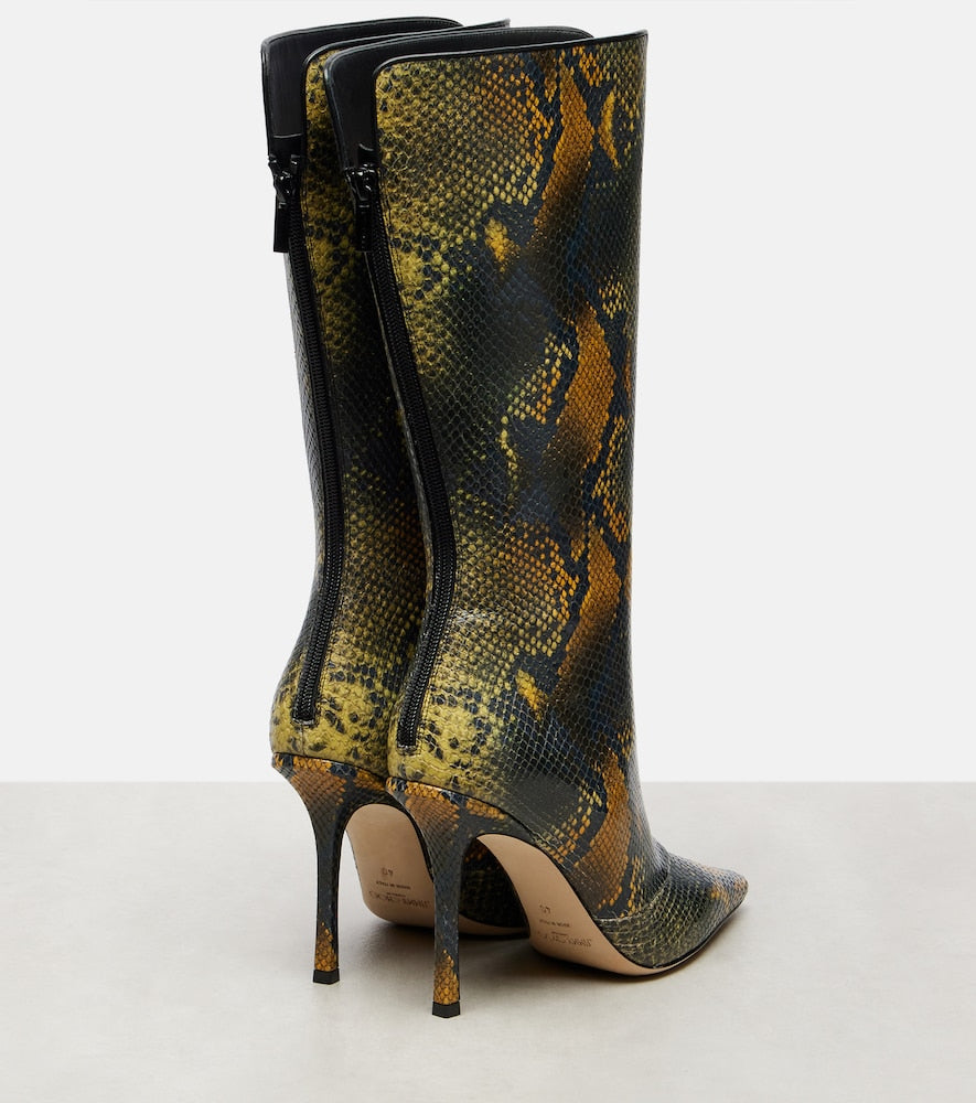 Jimmy Choo Archive Boot 100 leather knee-high boots