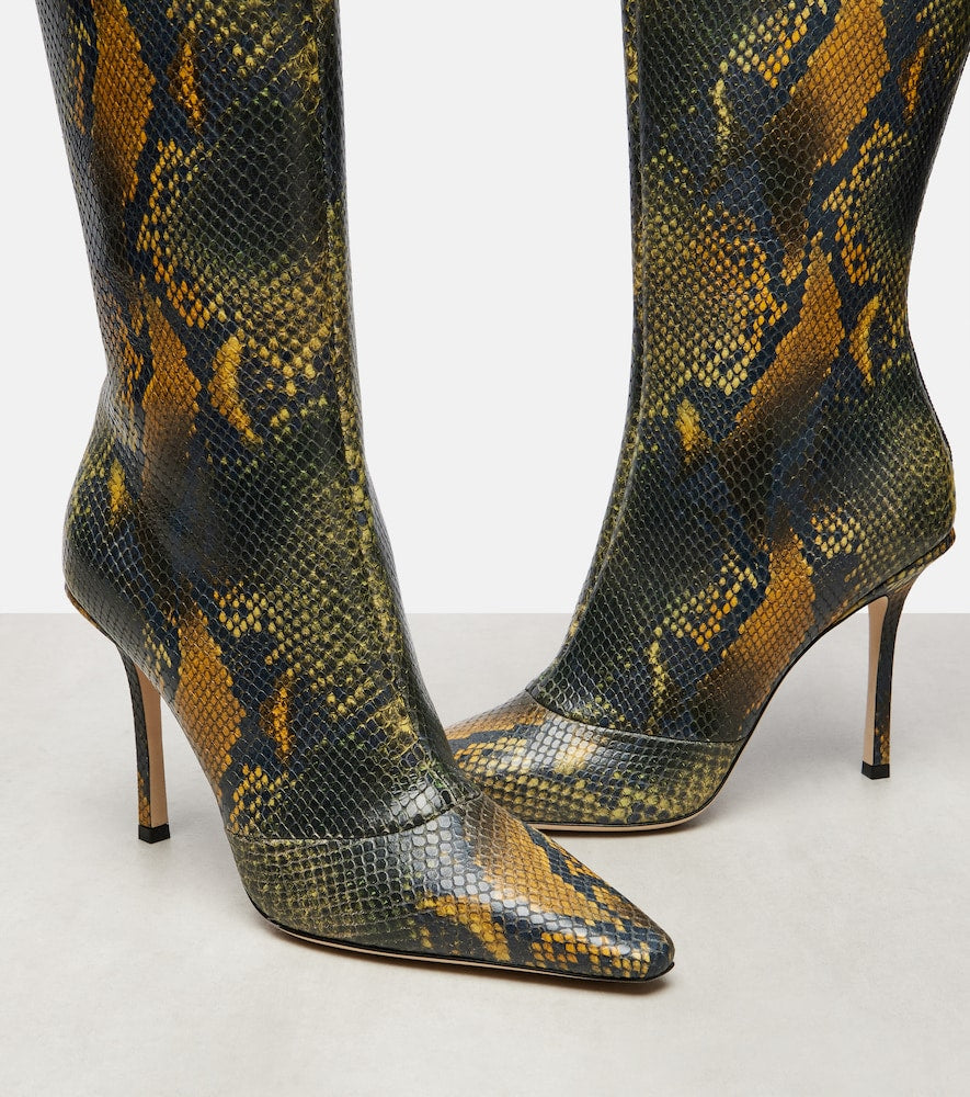 Jimmy Choo Archive Boot 100 leather knee-high boots