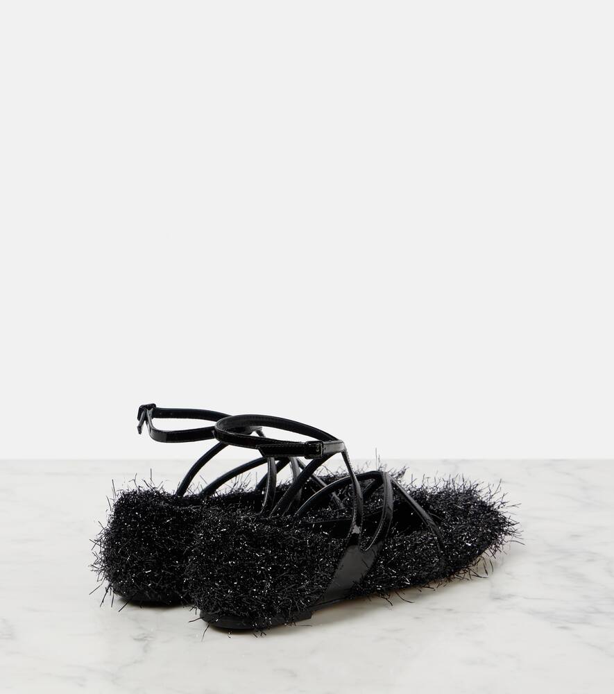 Jimmy Choo Astoria tinsel ballet flats