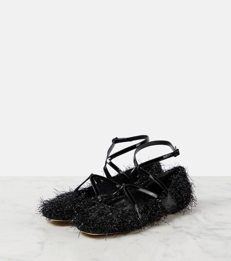 Jimmy Choo Astoria tinsel ballet flats