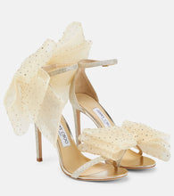 Jimmy Choo Aveline 100 bow-trimmed sandals