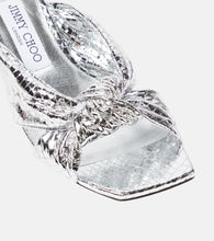 Jimmy Choo Avenue 50 snake-effect leather mules