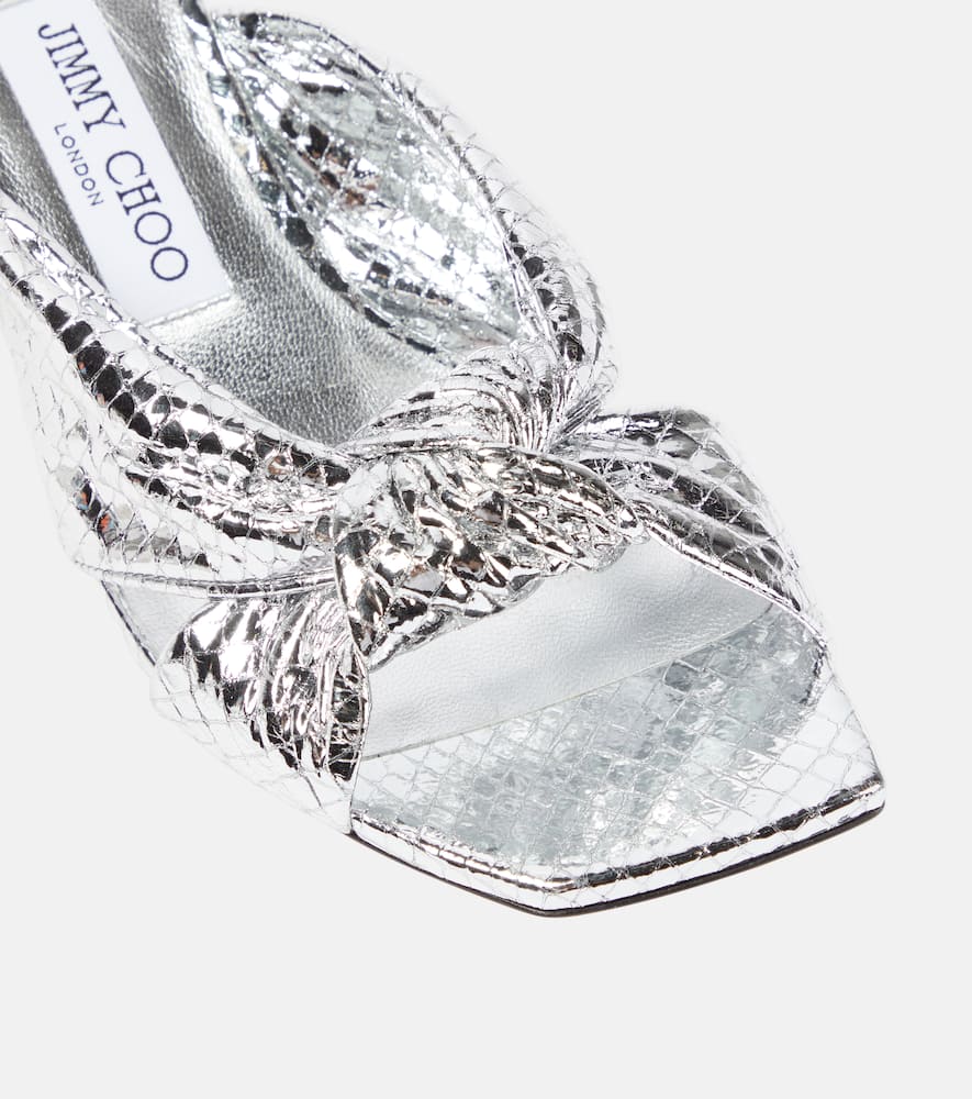 Jimmy Choo Avenue 50 snake-effect leather mules