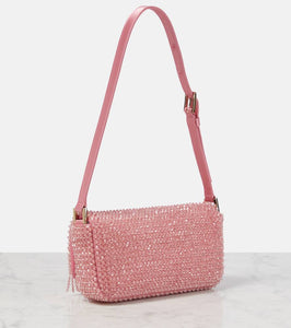 Jimmy Choo Avenue Mini embellished satin shoulder bag