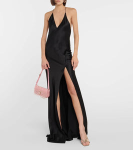 Jimmy Choo Avenue Mini embellished satin shoulder bag
