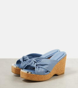 Jimmy Choo Avenue croc-effect leather wedges