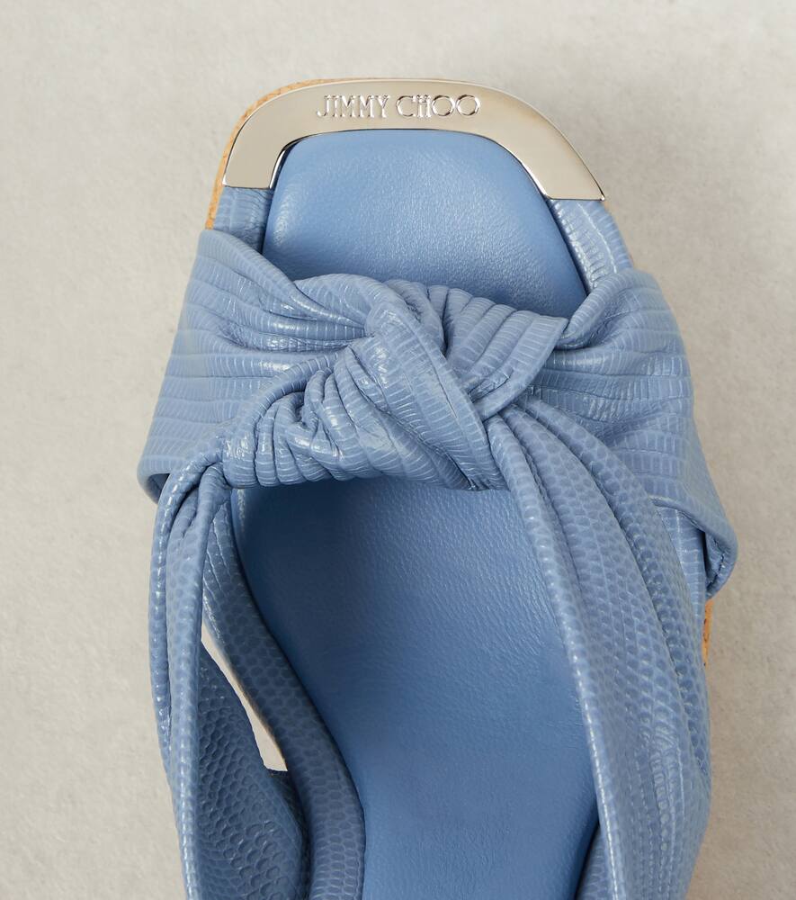 Jimmy Choo Avenue croc-effect leather wedges