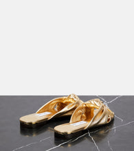 Jimmy Choo Avenue metallic leather slides