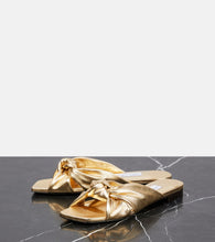 Jimmy Choo Avenue metallic leather slides