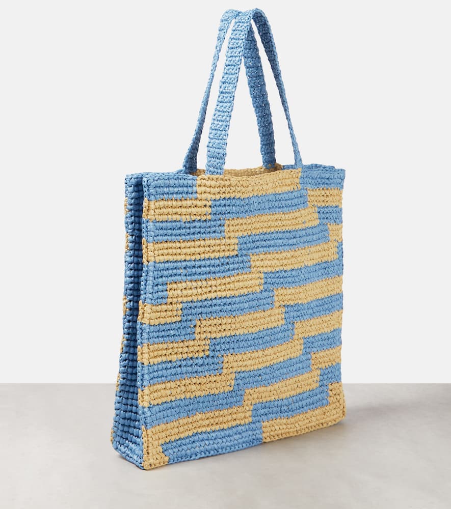 Jimmy Choo Avenue raffia tote bag