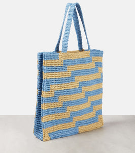 Jimmy Choo Avenue raffia tote bag